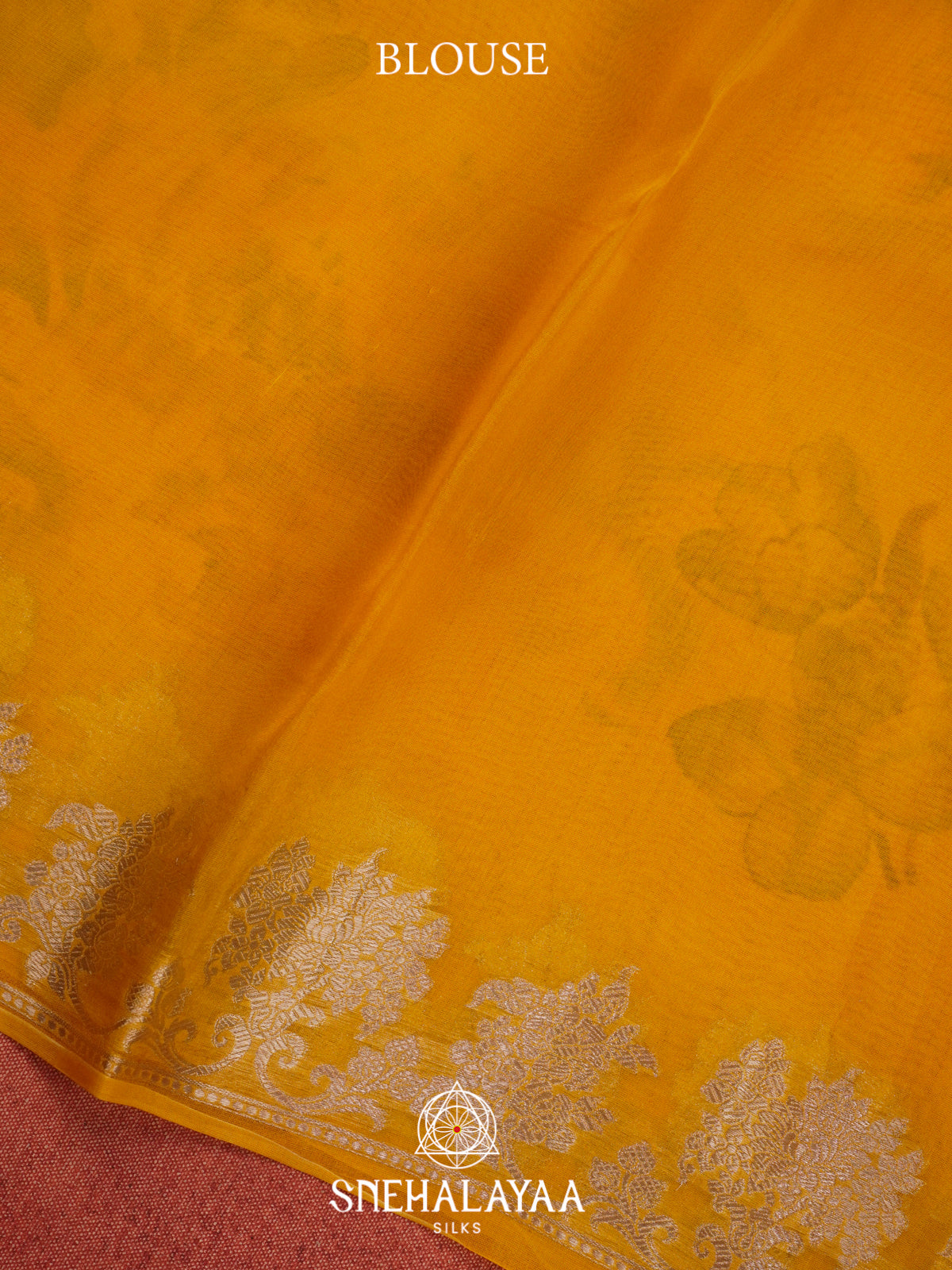 Yellow Floral Printed Kora Saree