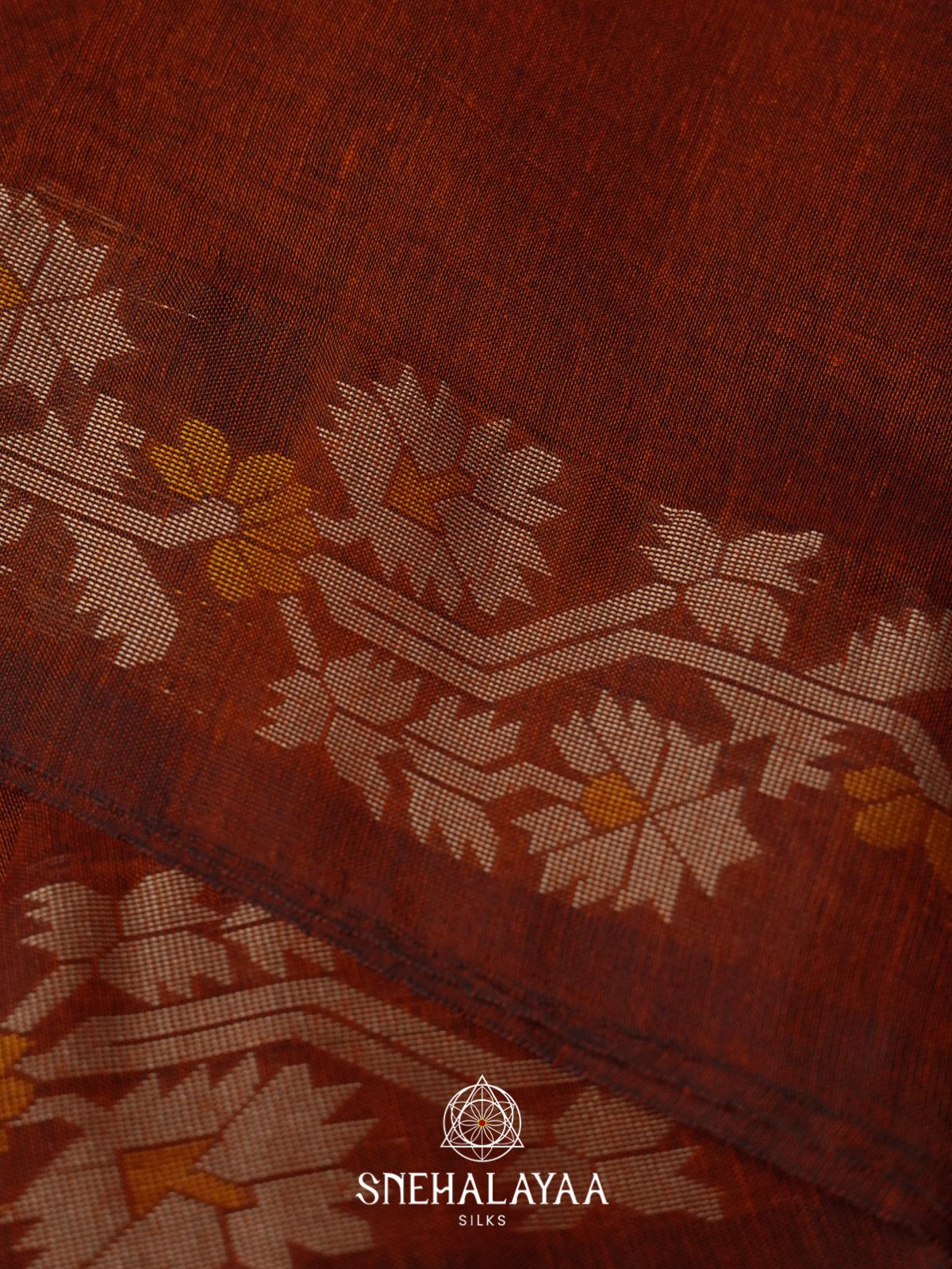 Brown  Mul Cotton Saree