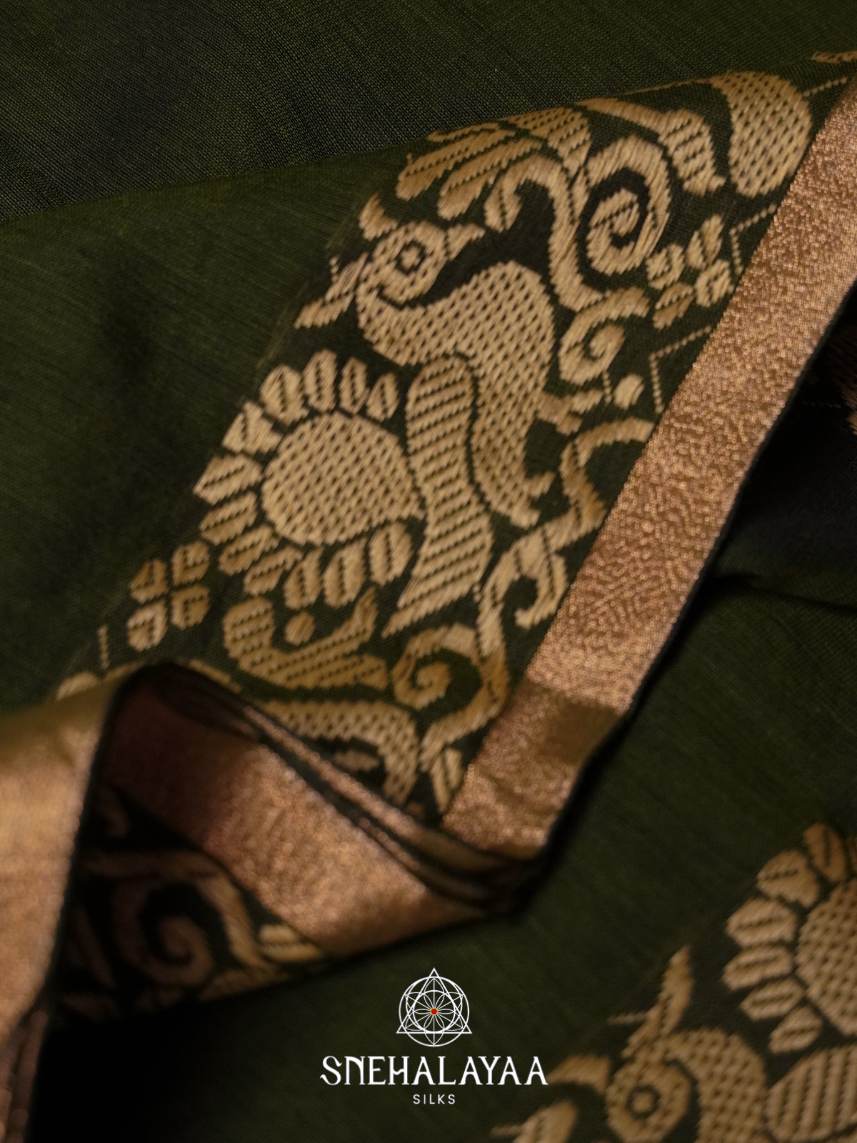 Mehendi Green Mul Cotton Saree