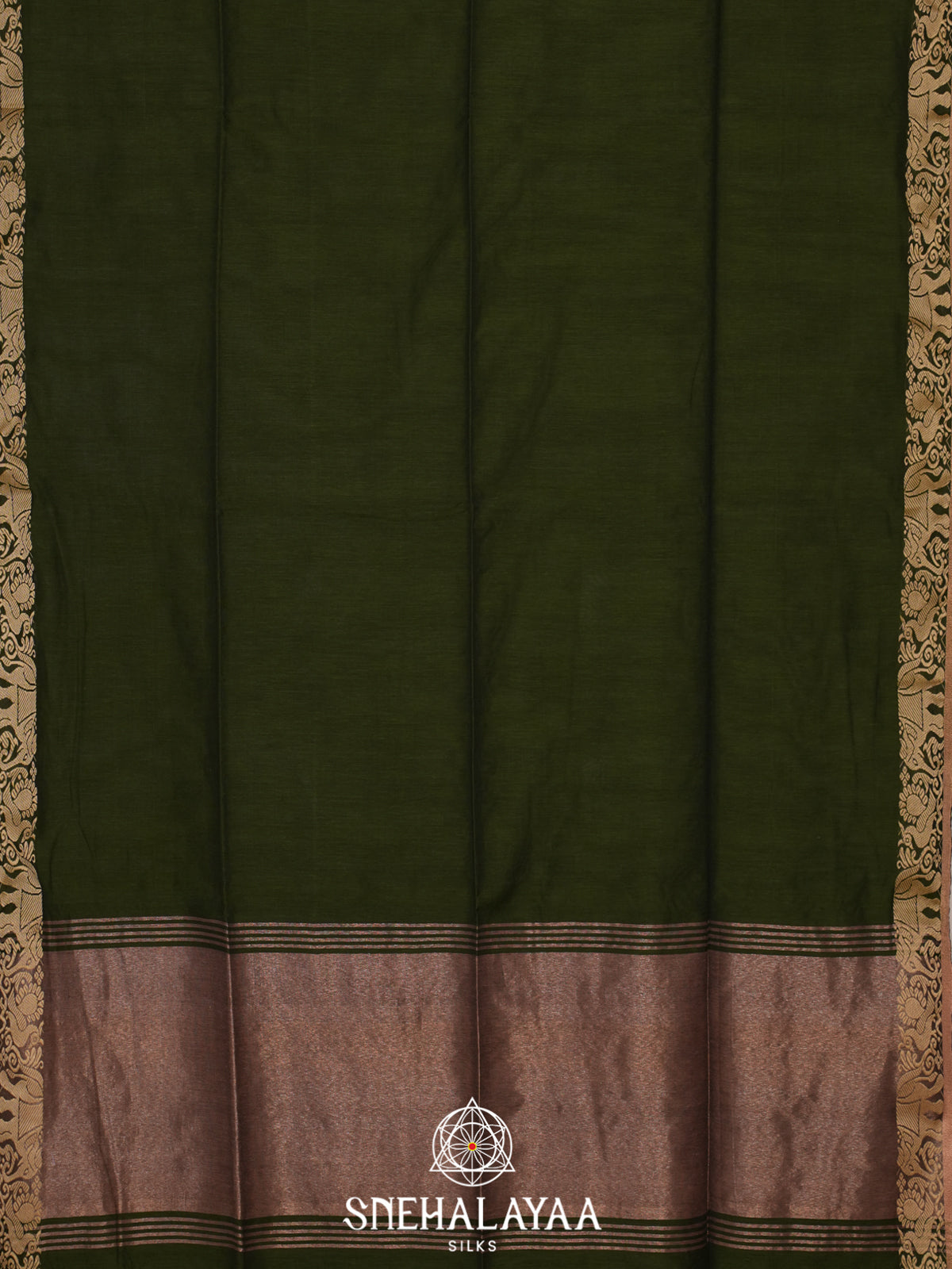 Mehendi Green Mul Cotton Saree
