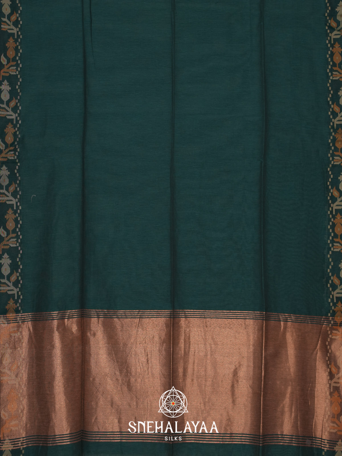 Peacock Green Mul Cotton Saree