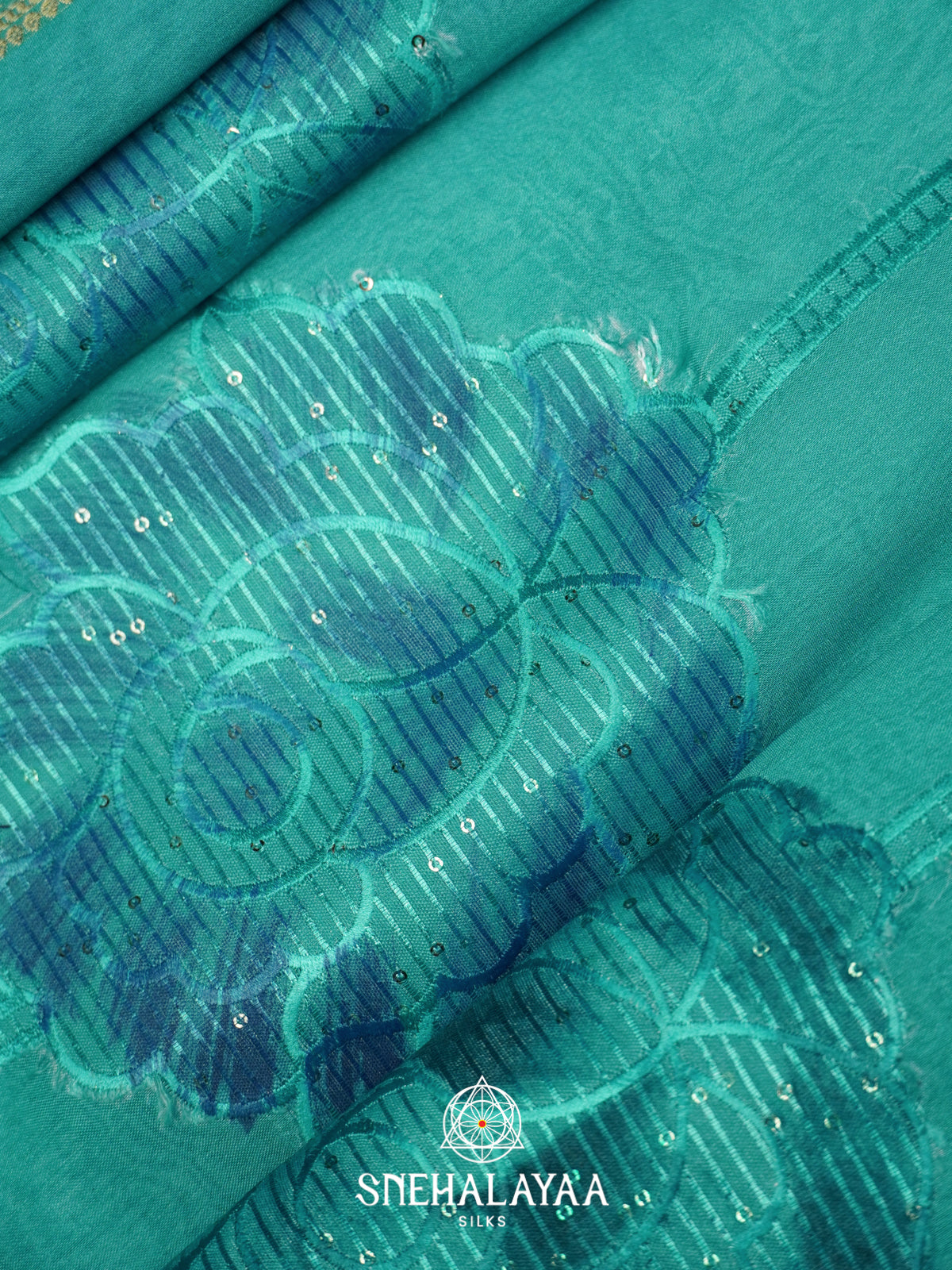 Ramar Blue  Semi Crepe Silk Saree