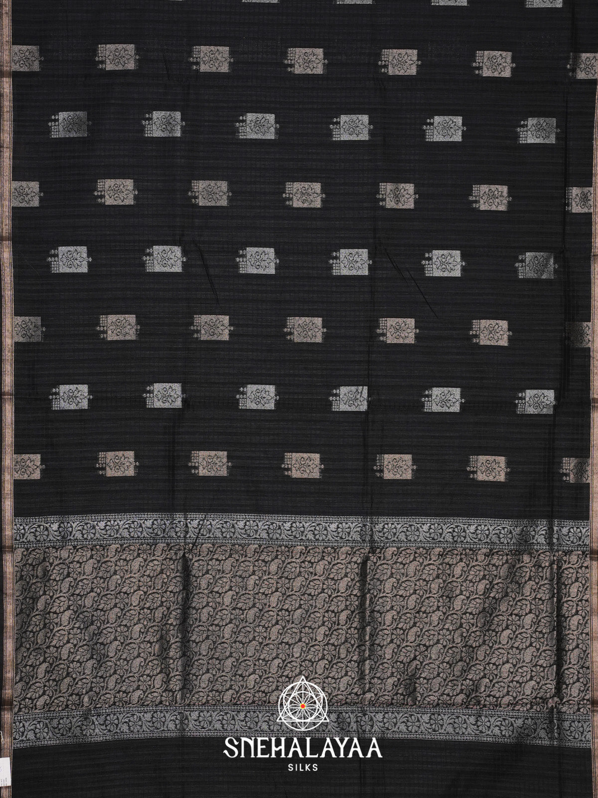 Black Tussar Saree