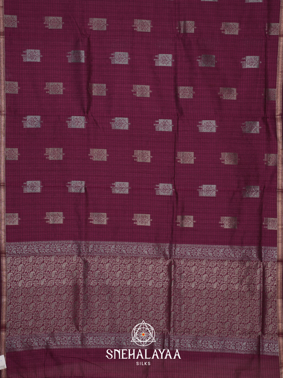Plum Tussar Saree