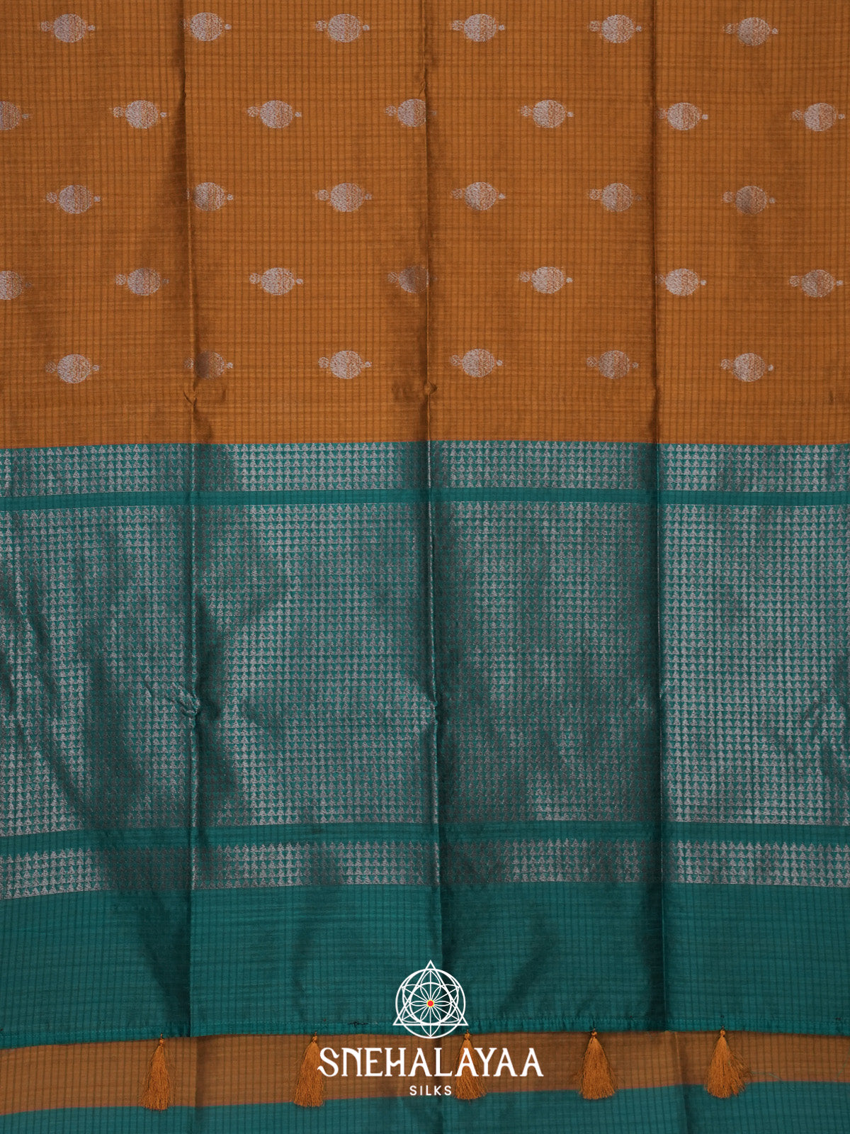 Mustard Tussar Saree
