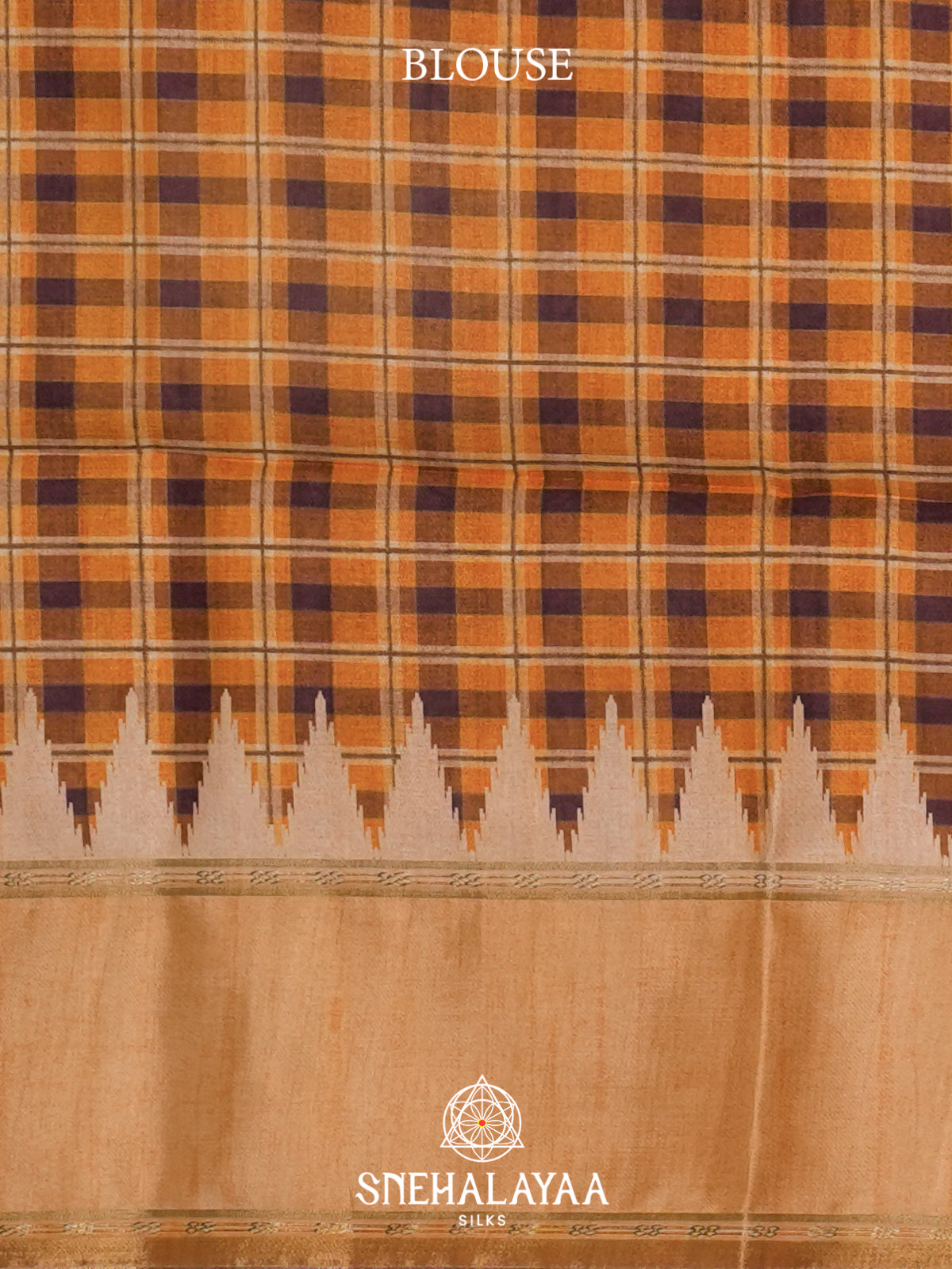 Mustard Yellow Tussar Saree