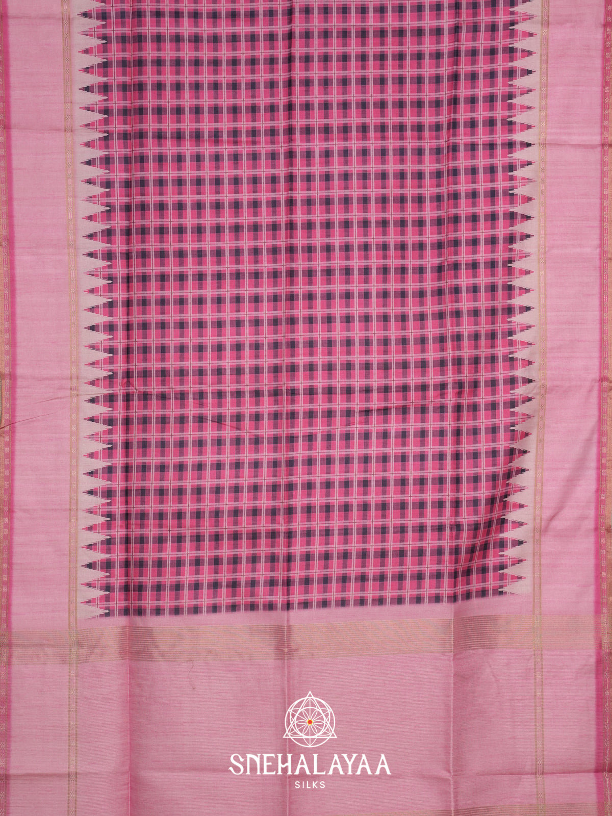 Pink Tussar Saree