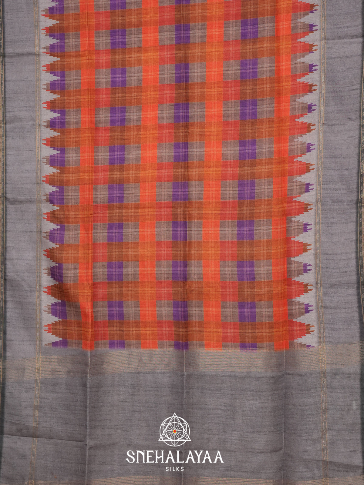 Grey Tussar Saree
