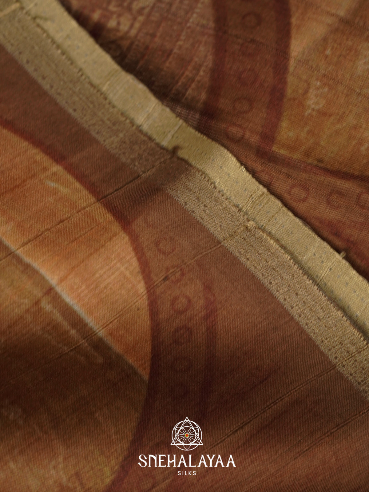 Brown  Tussar Saree