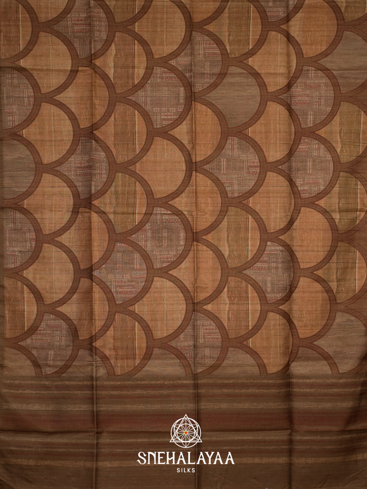 Brown  Tussar Saree
