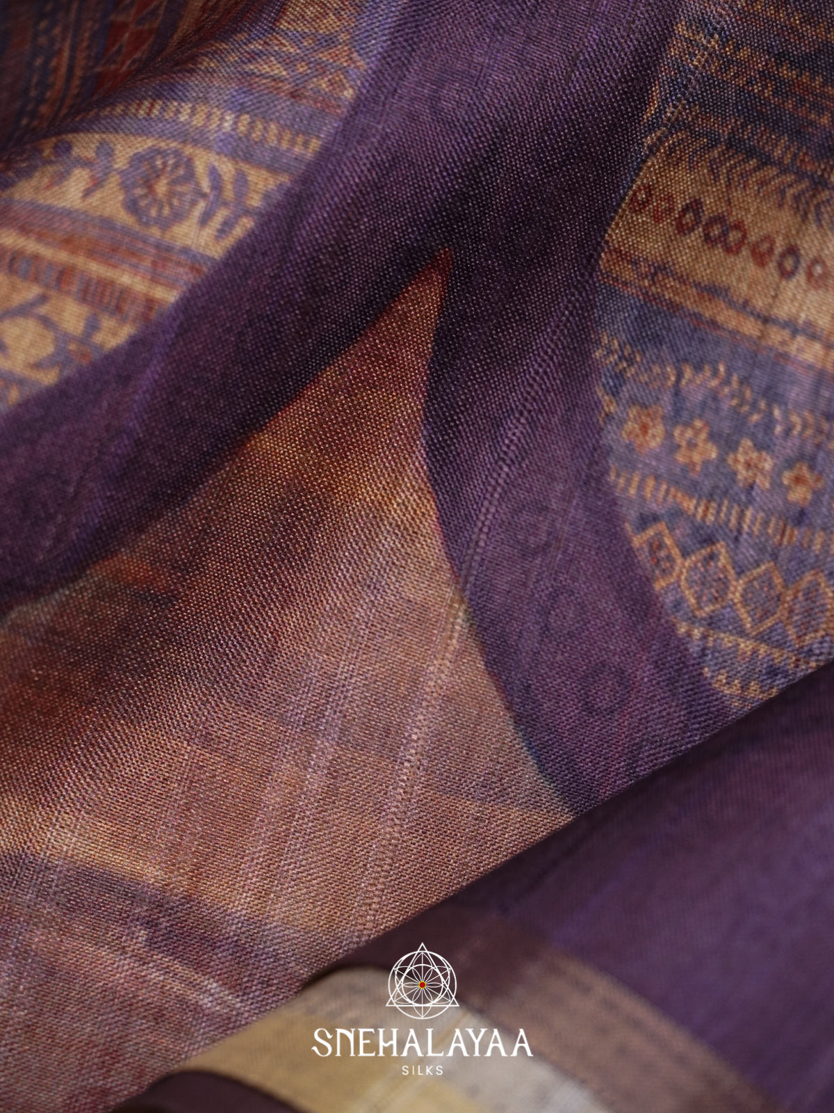 Lavender Tussar Saree