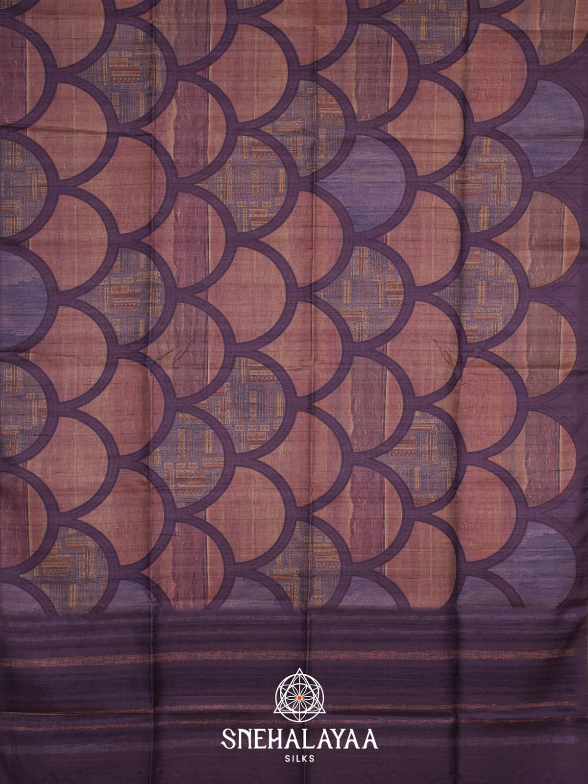 Lavender Tussar Saree