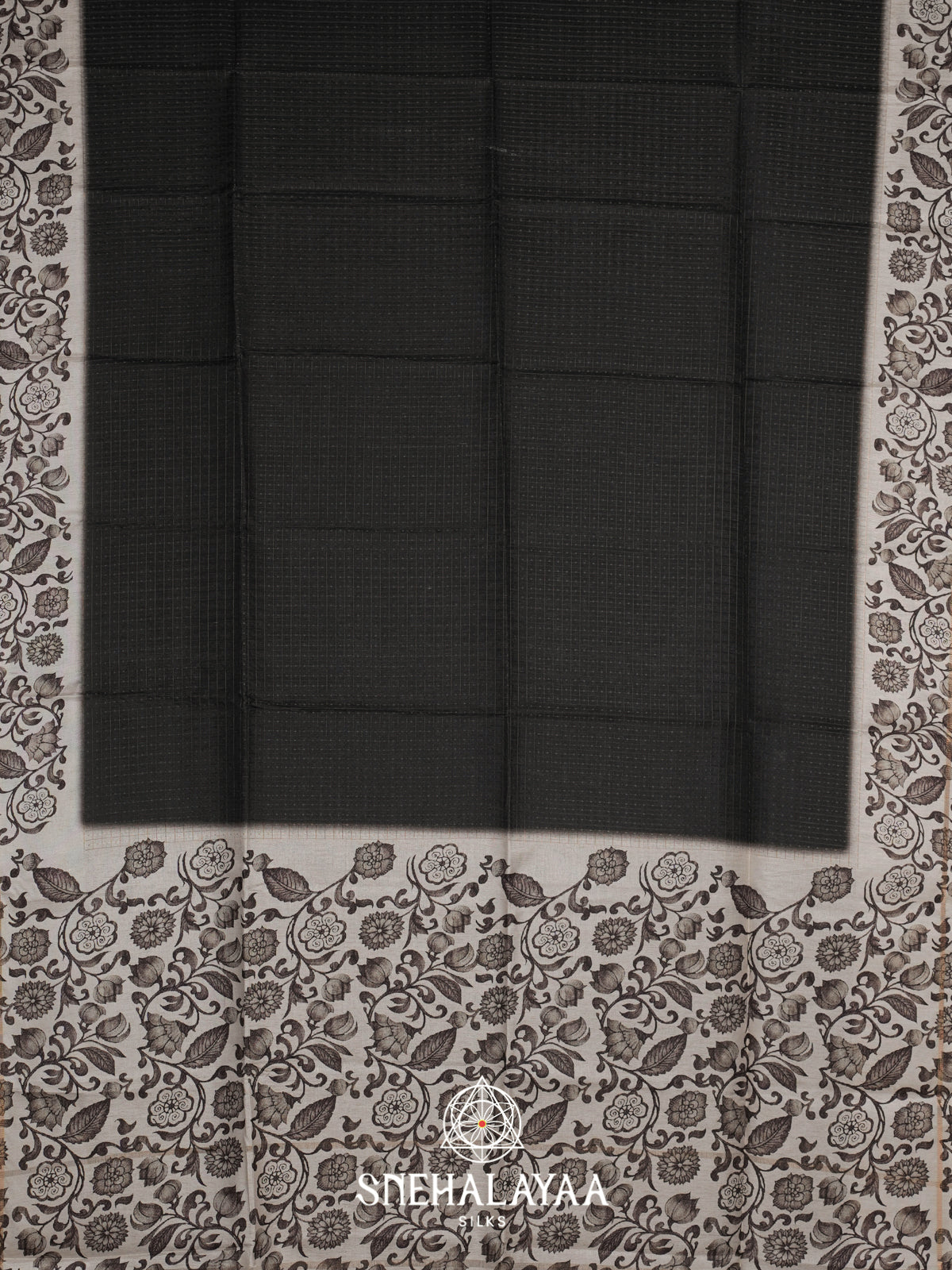 Black Tussar Saree
