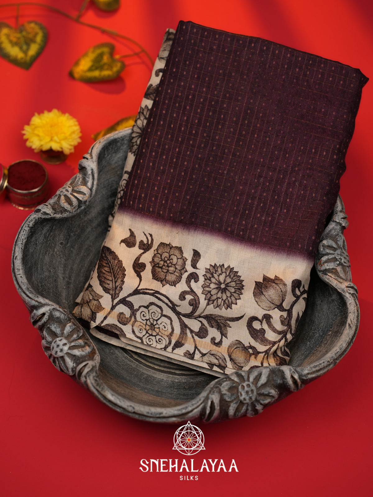 Purble Tussar Saree