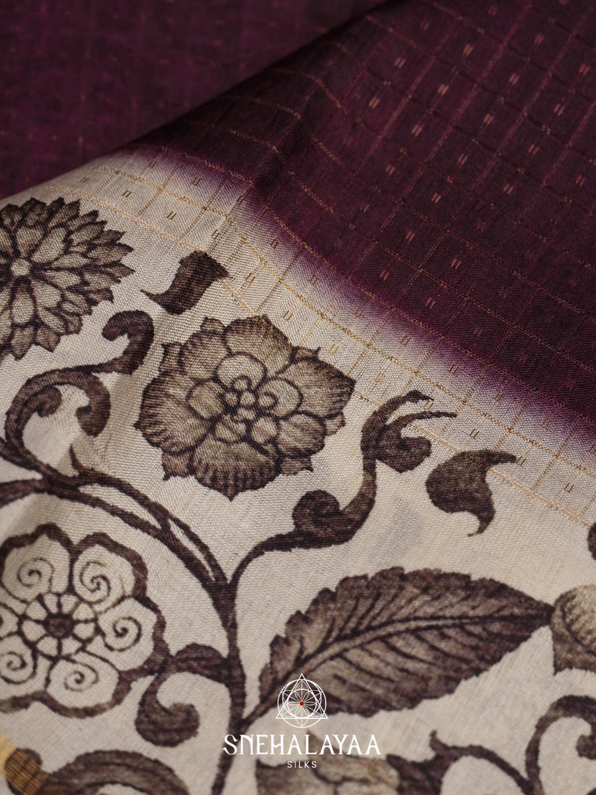 Purble Tussar Saree