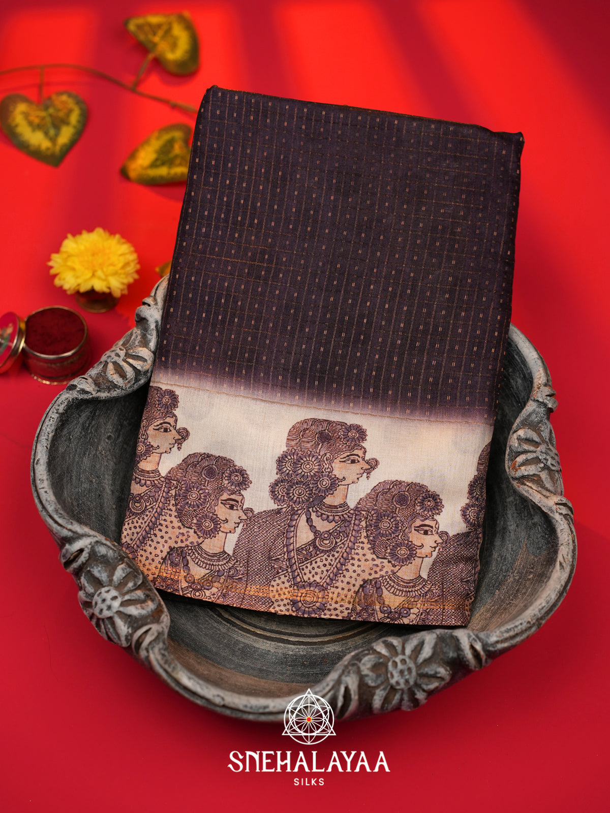 Purble Tussar Saree