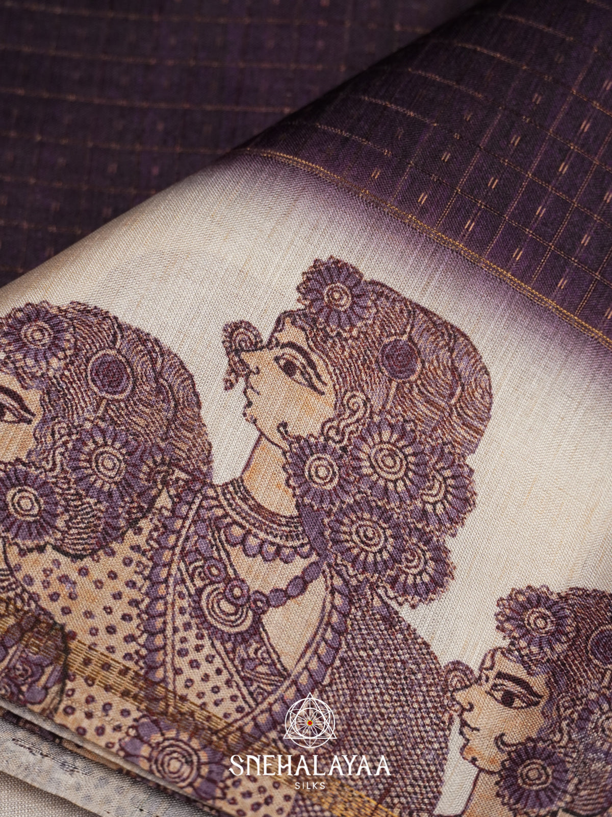 Purble Tussar Saree