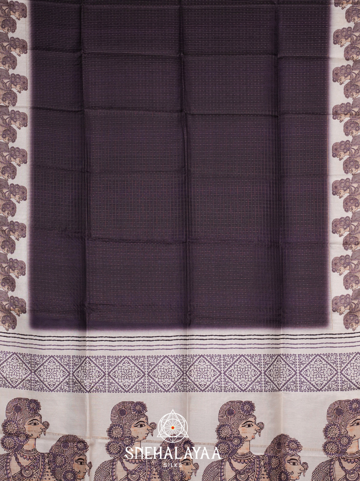 Purble Tussar Saree