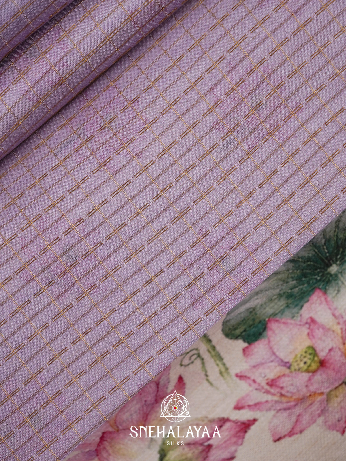 Lavender Tussar Saree