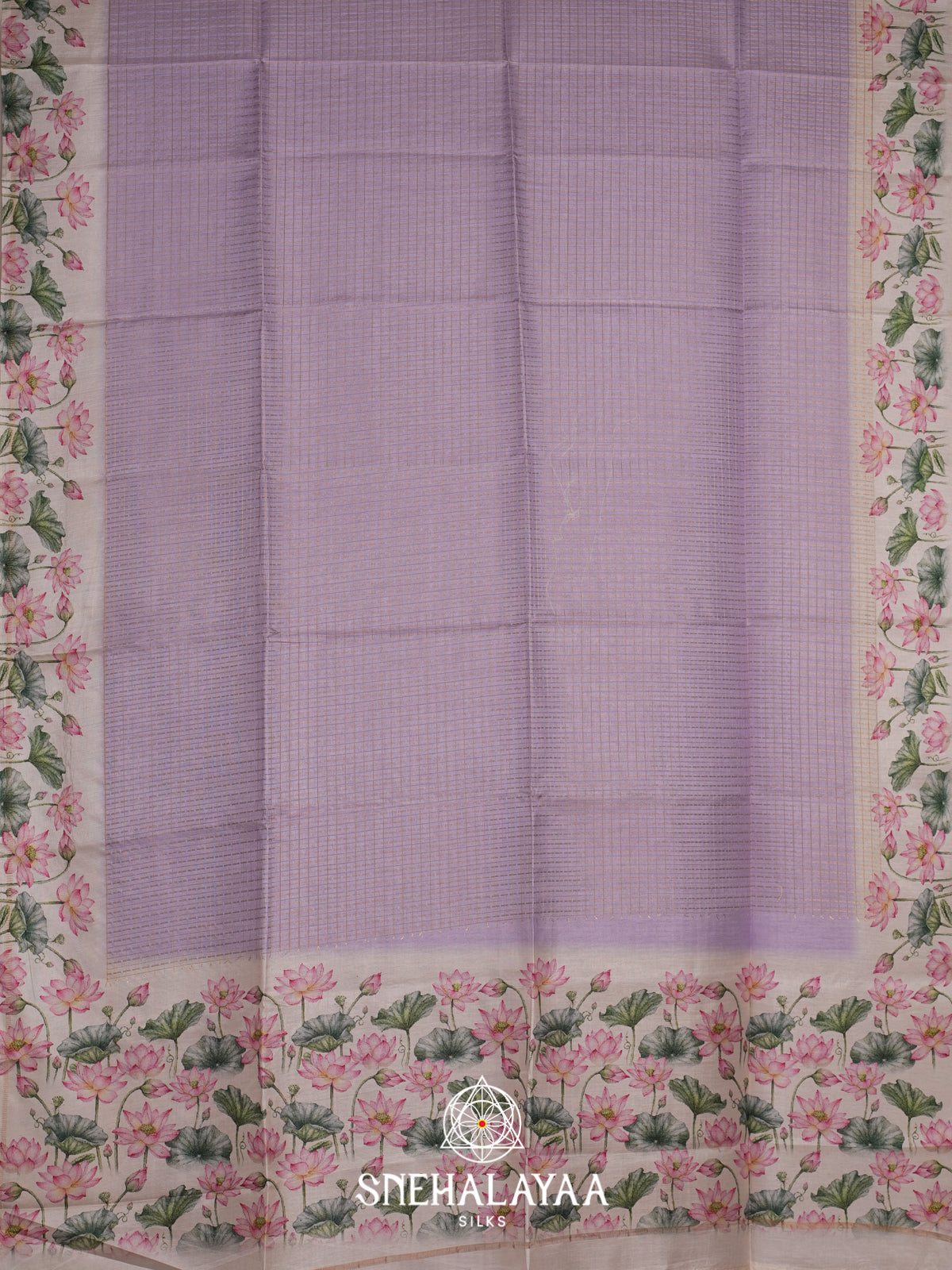 Lavender Tussar Saree