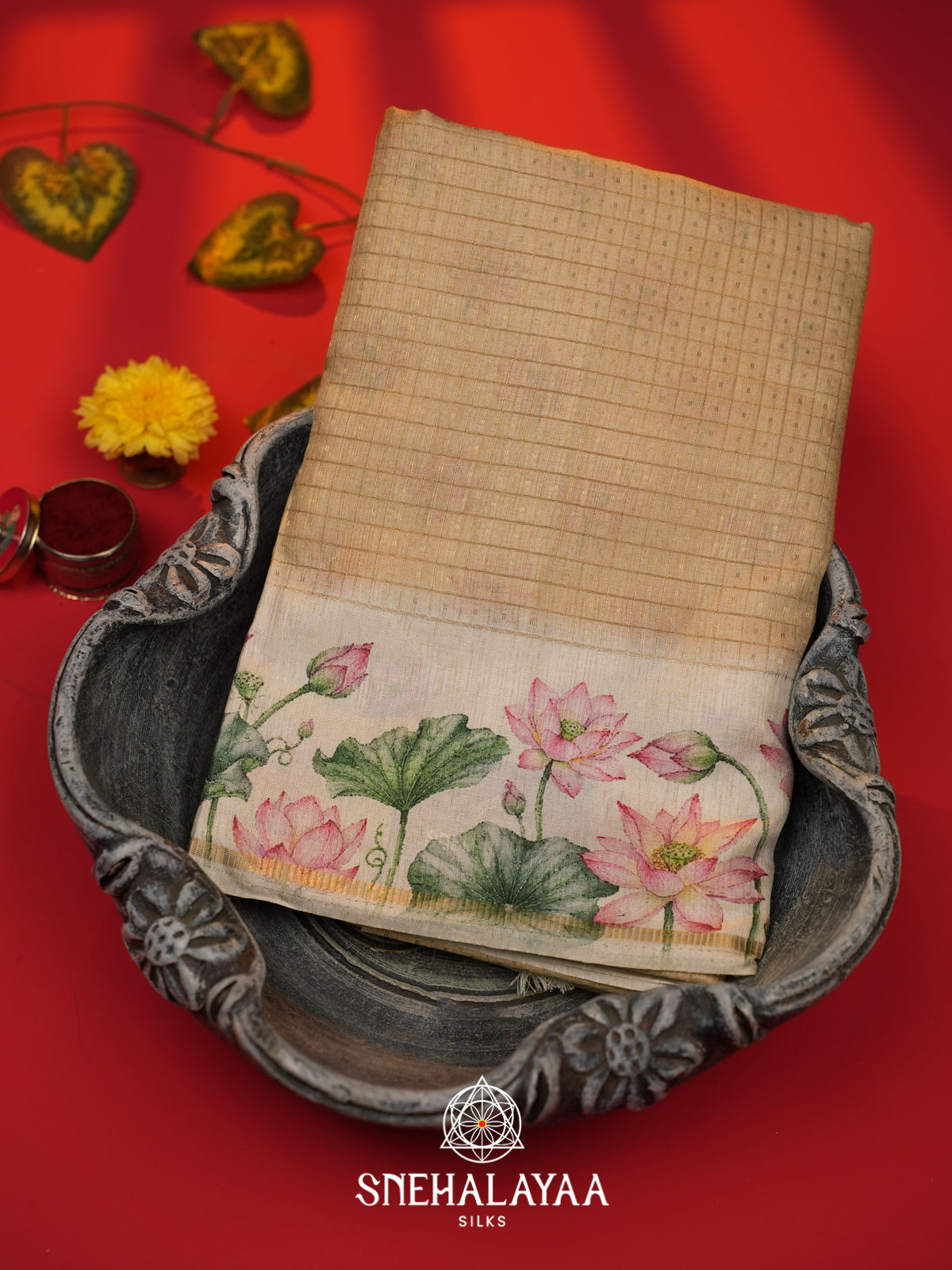 Sandal Tussar Saree
