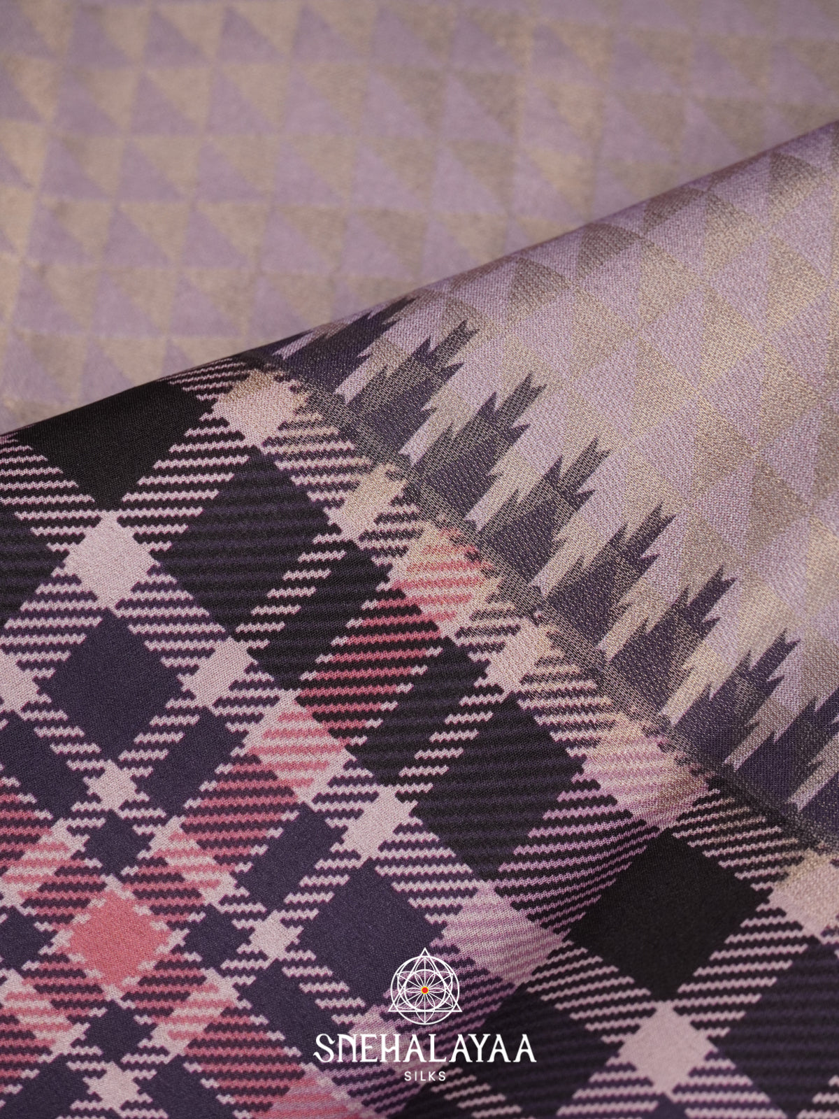 Lavender Tussar Saree
