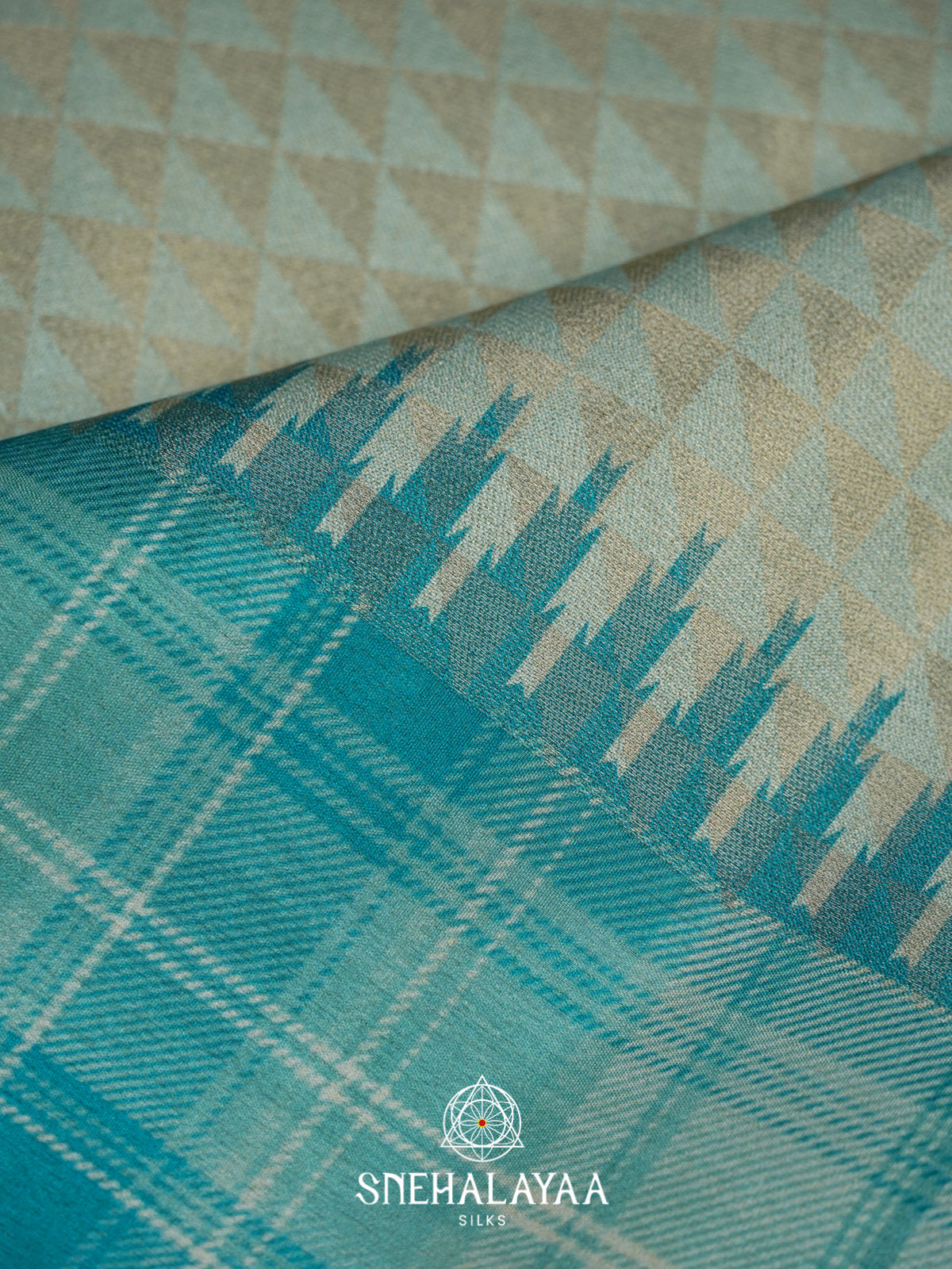 Sea Green Tussar Saree