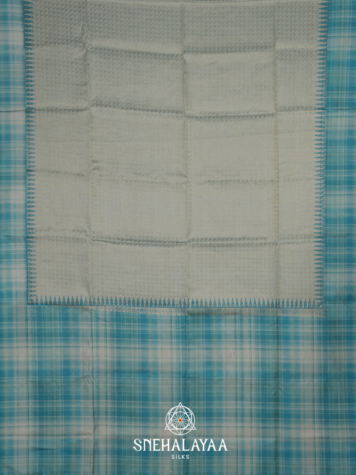 Sea Green Tussar Saree