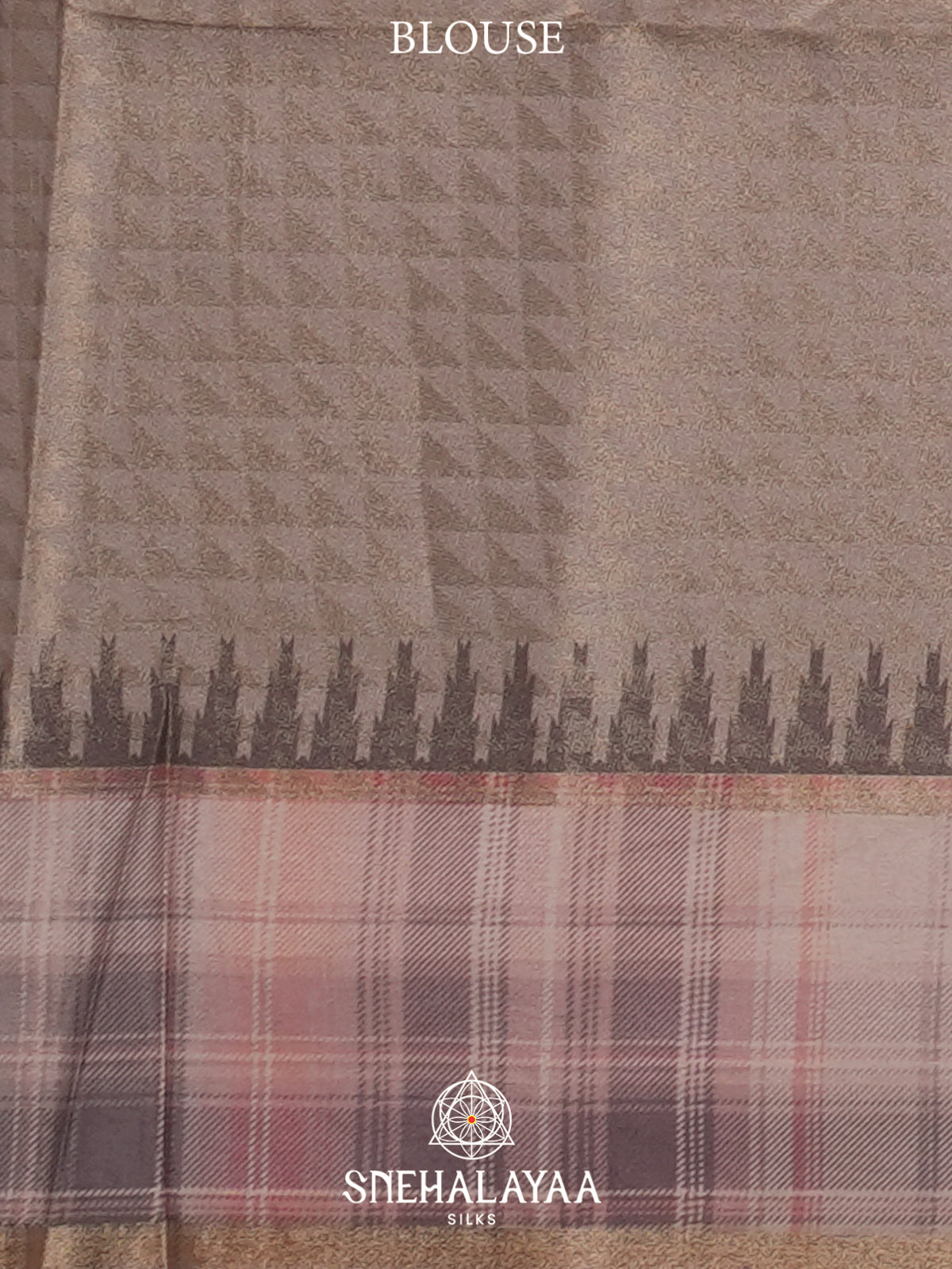 Beigy Grey  Tussar Saree
