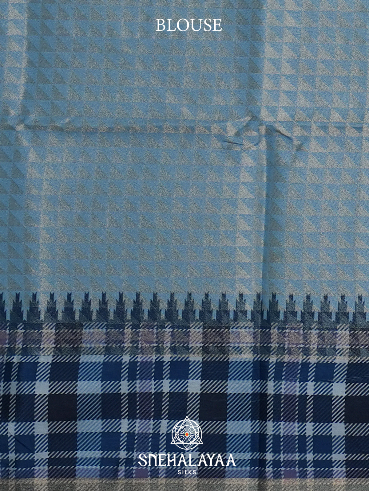 Greyish Blue Tussar Saree