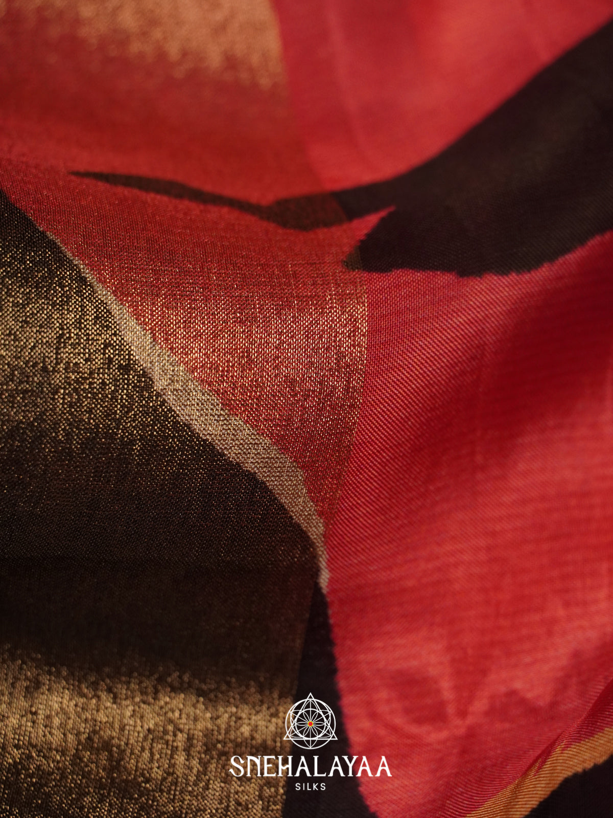 Red Semi Crepe Silk Saree