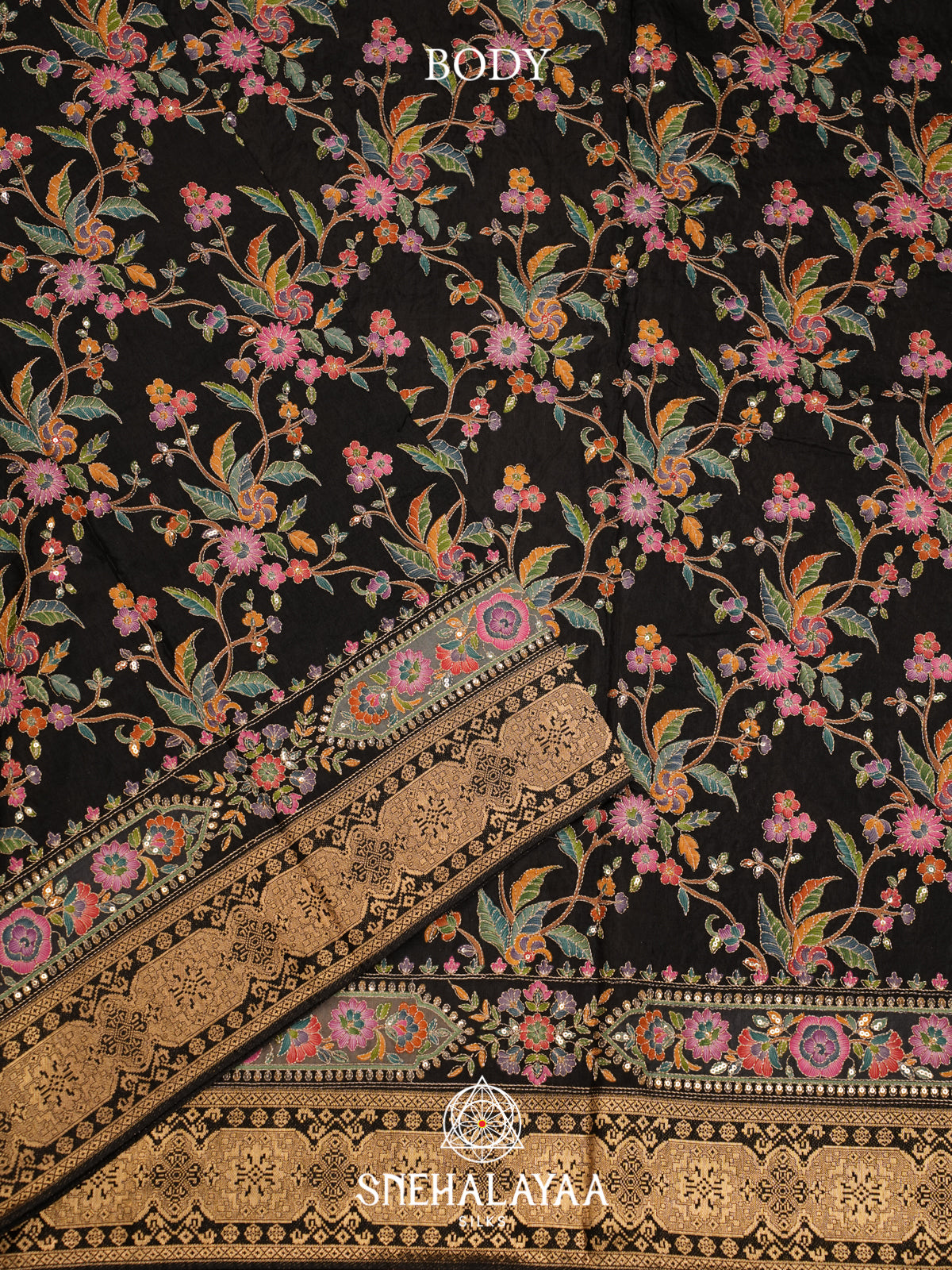 Black Banaras Saree
