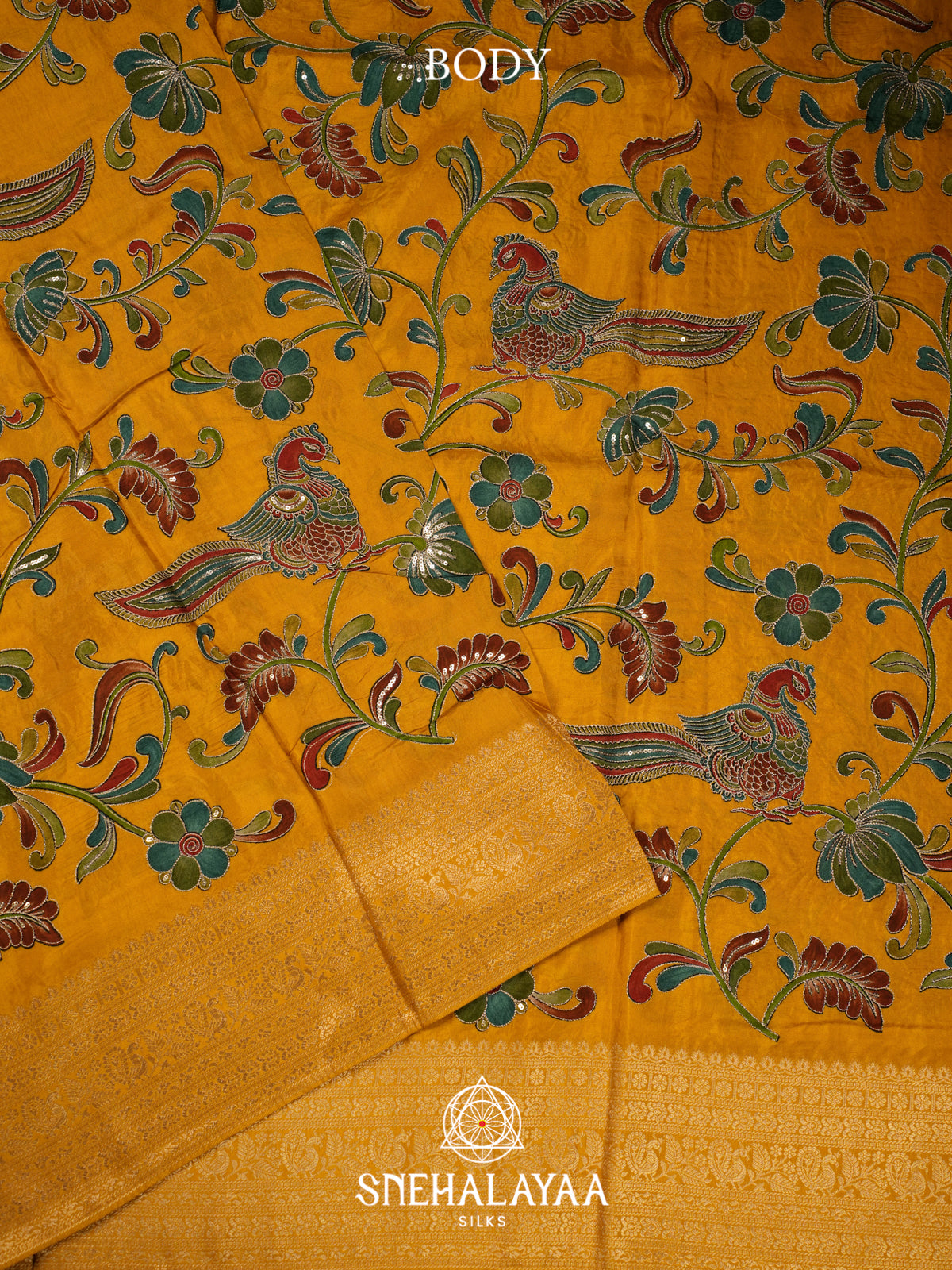 Yellow Banaras Saree