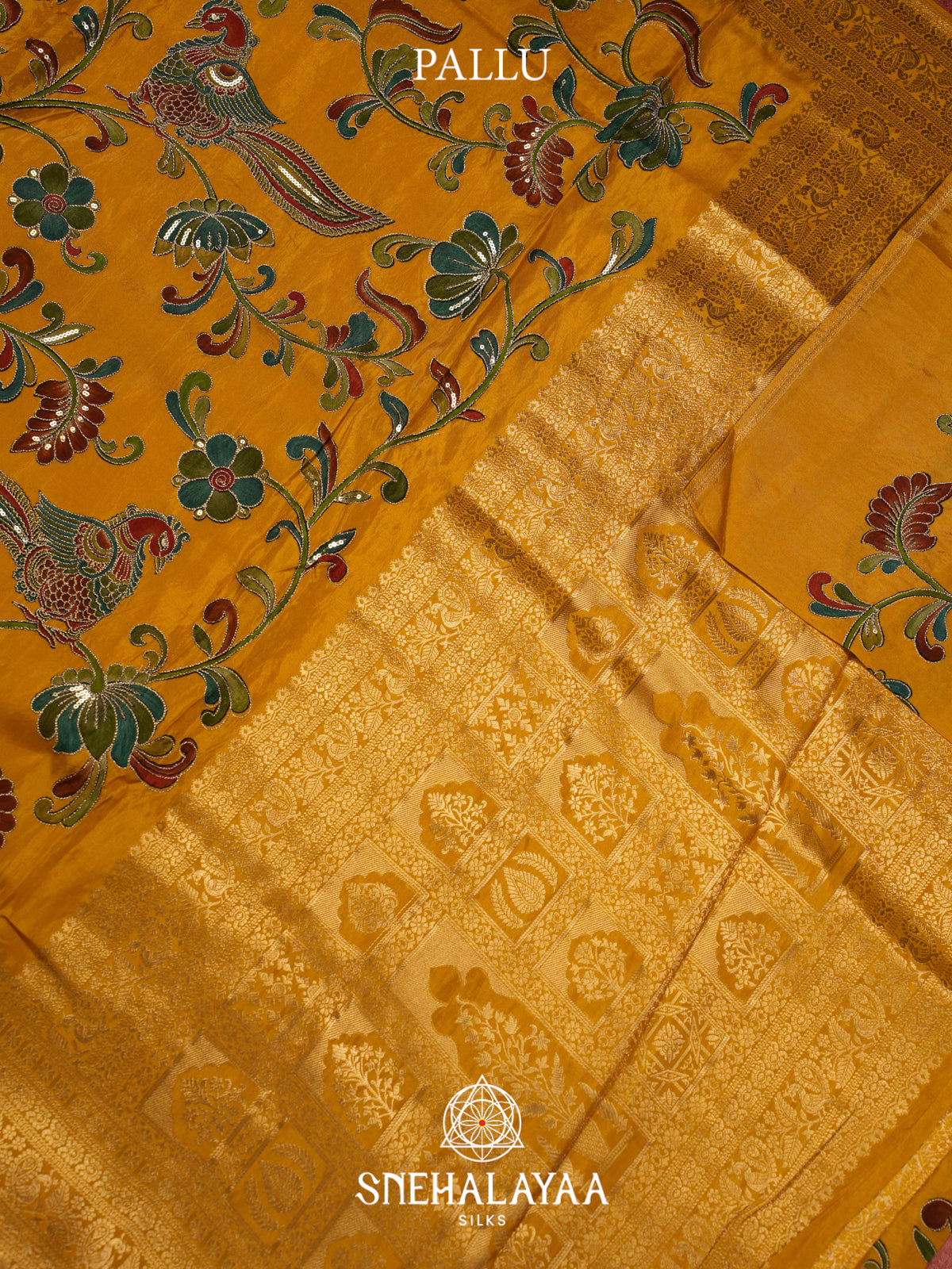 Yellow Banaras Saree