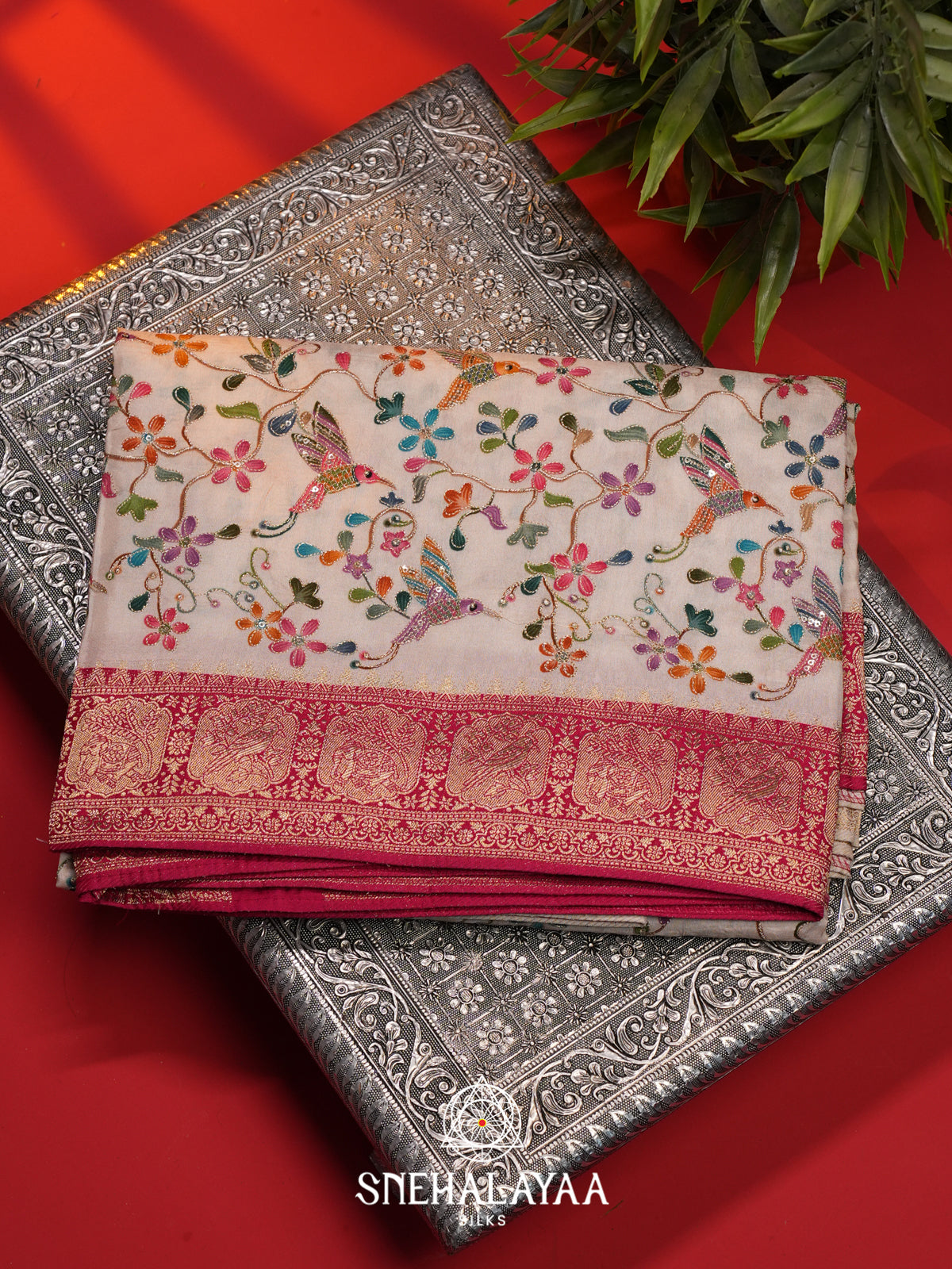 Pink Banaras Saree