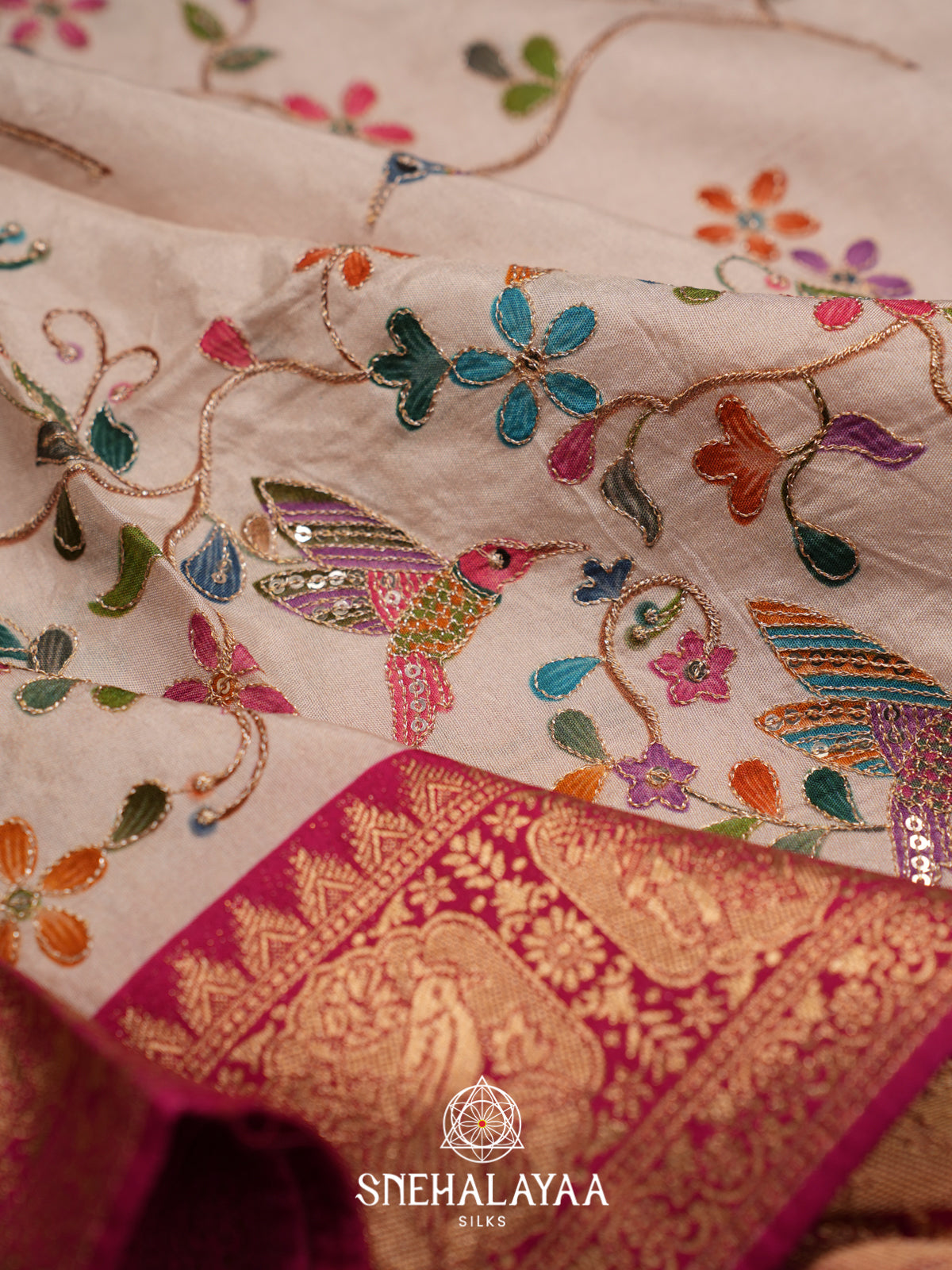 Pink Banaras Saree