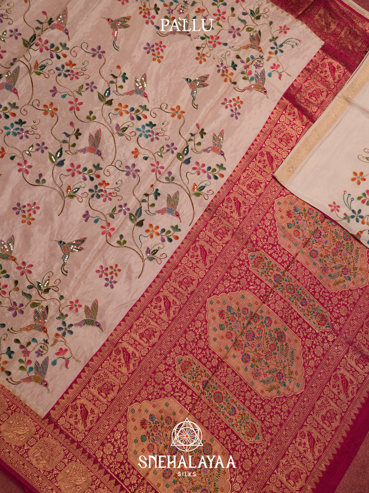 Pink Banaras Saree
