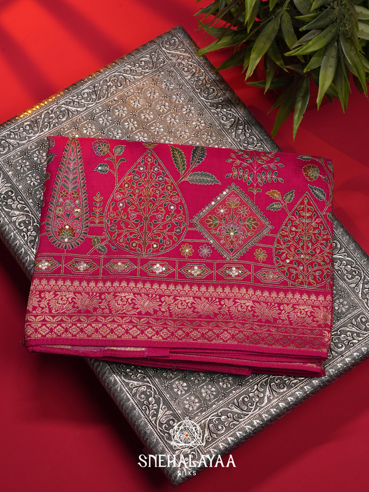 Pink Banaras Saree