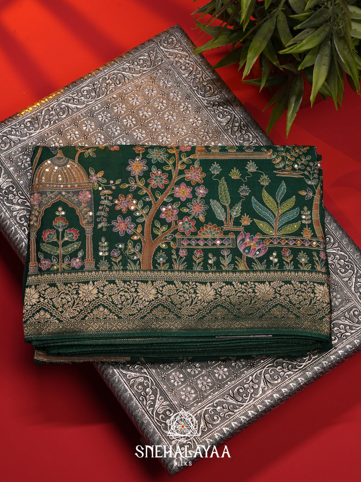 Green Banaras Saree