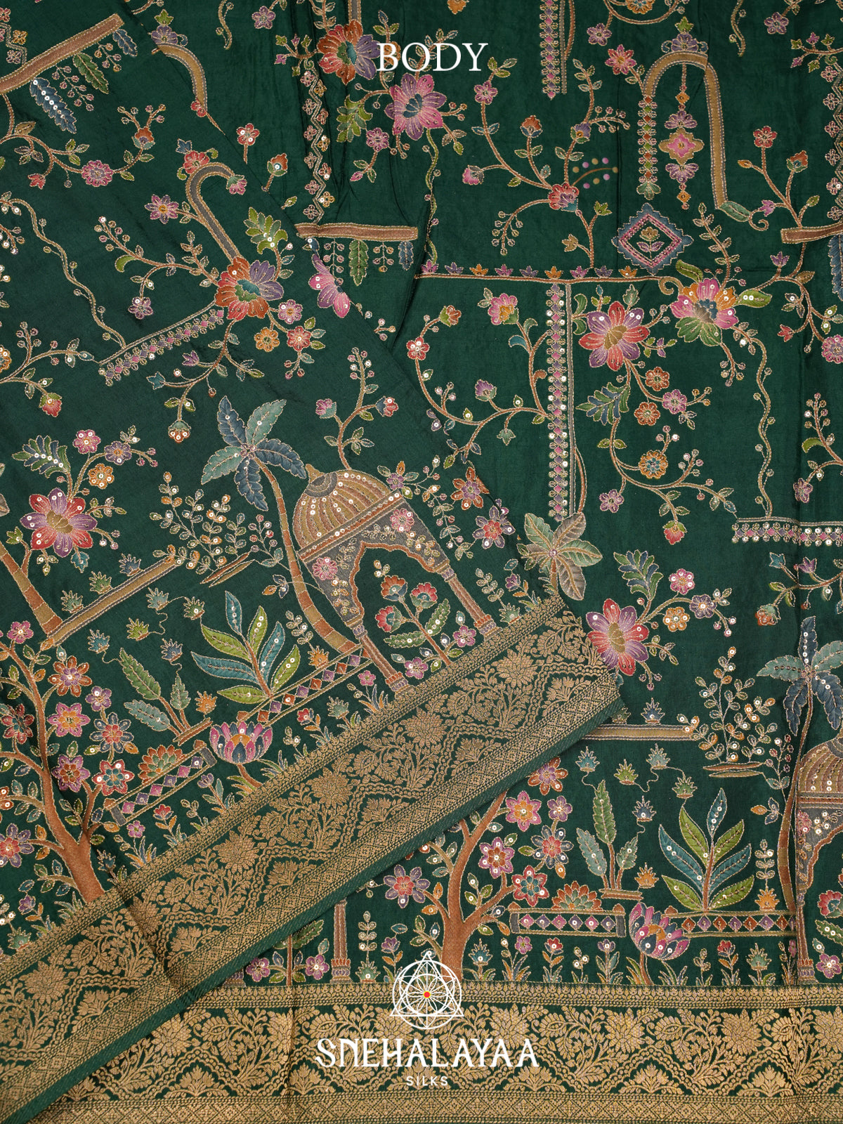 Green Banaras Saree