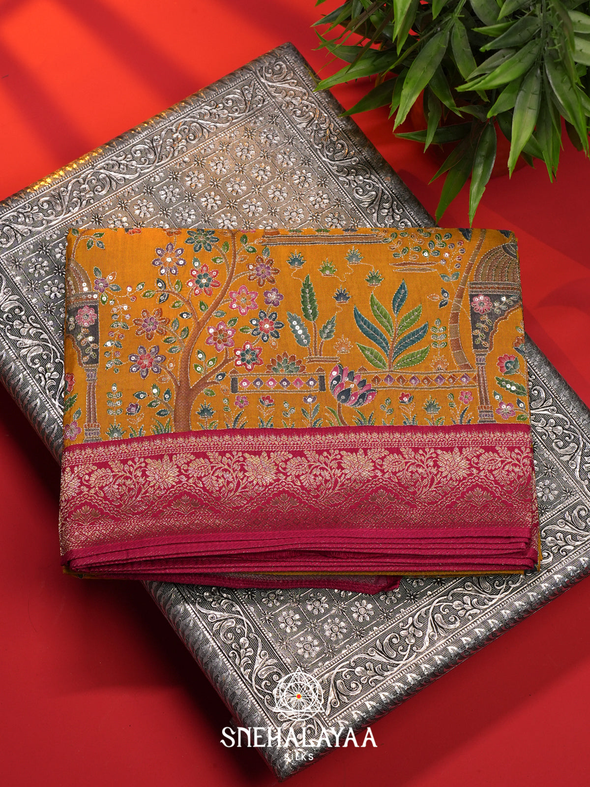 Yellow Banaras Saree