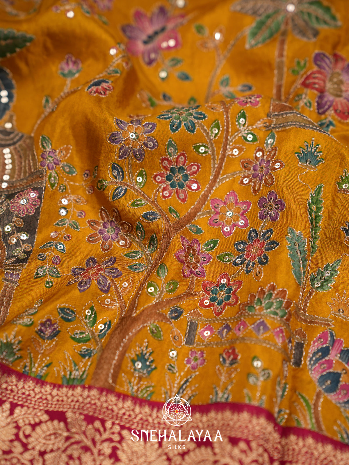 Yellow Banaras Saree