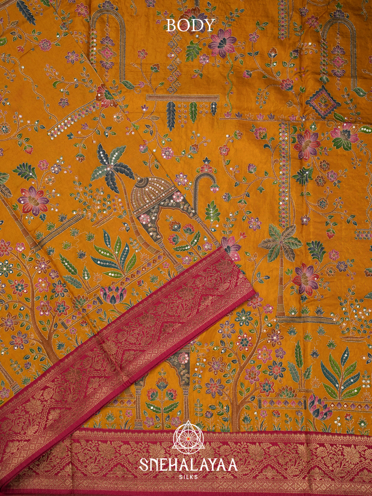 Yellow Banaras Saree