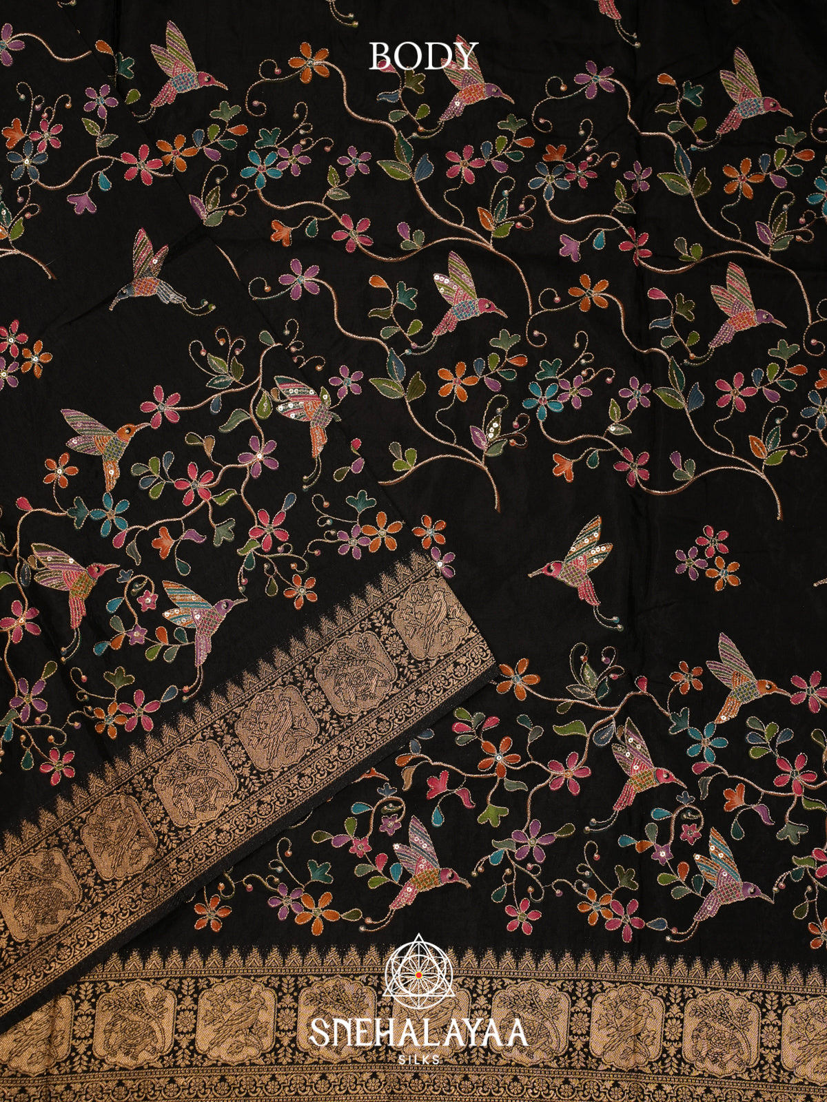 Black Banaras Saree