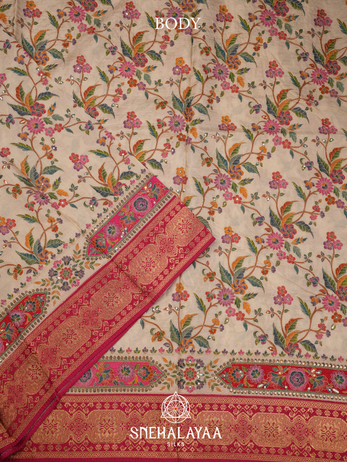 Off White Banaras Saree