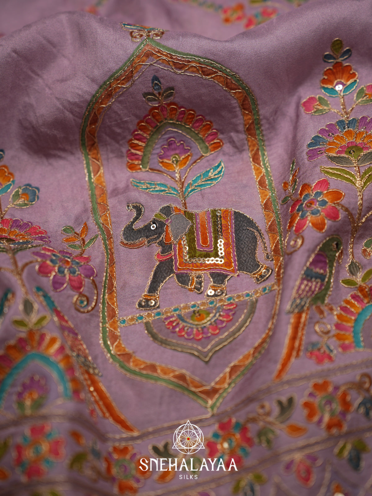 Lavender Banaras Saree
