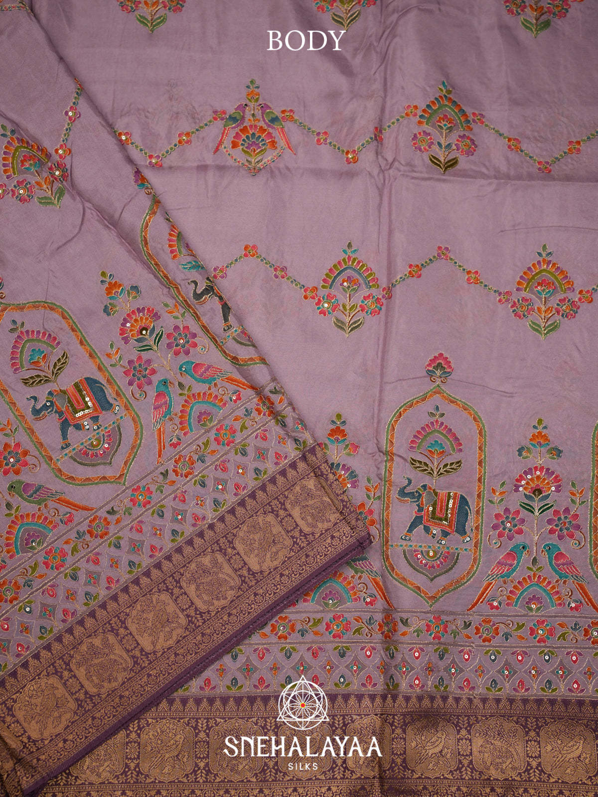 Lavender Banaras Saree
