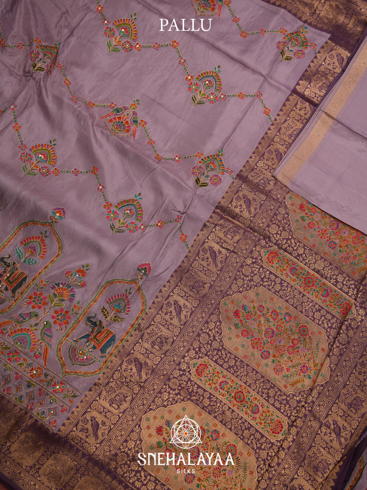 Lavender Banaras Saree