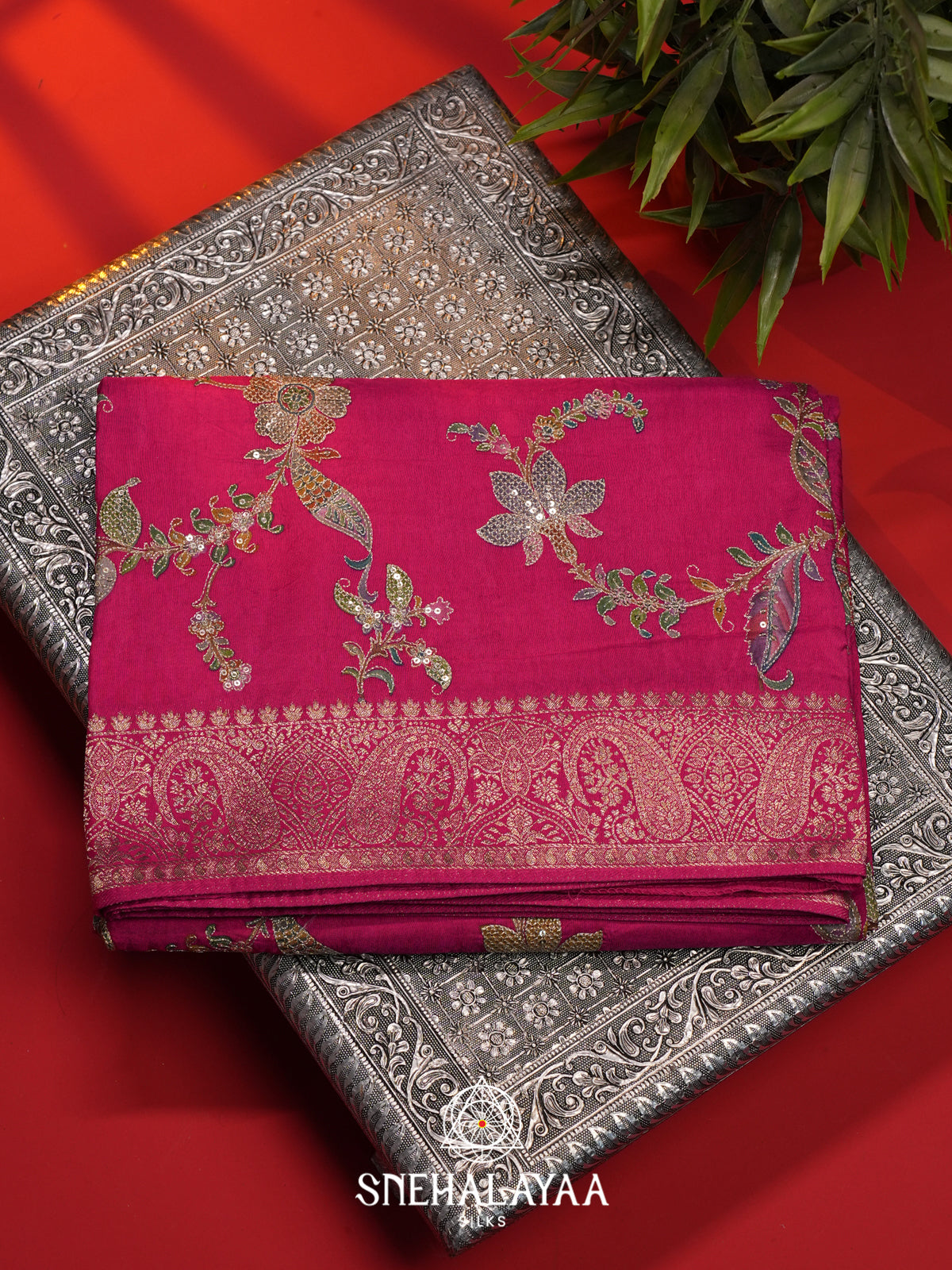 Pink Banaras Saree