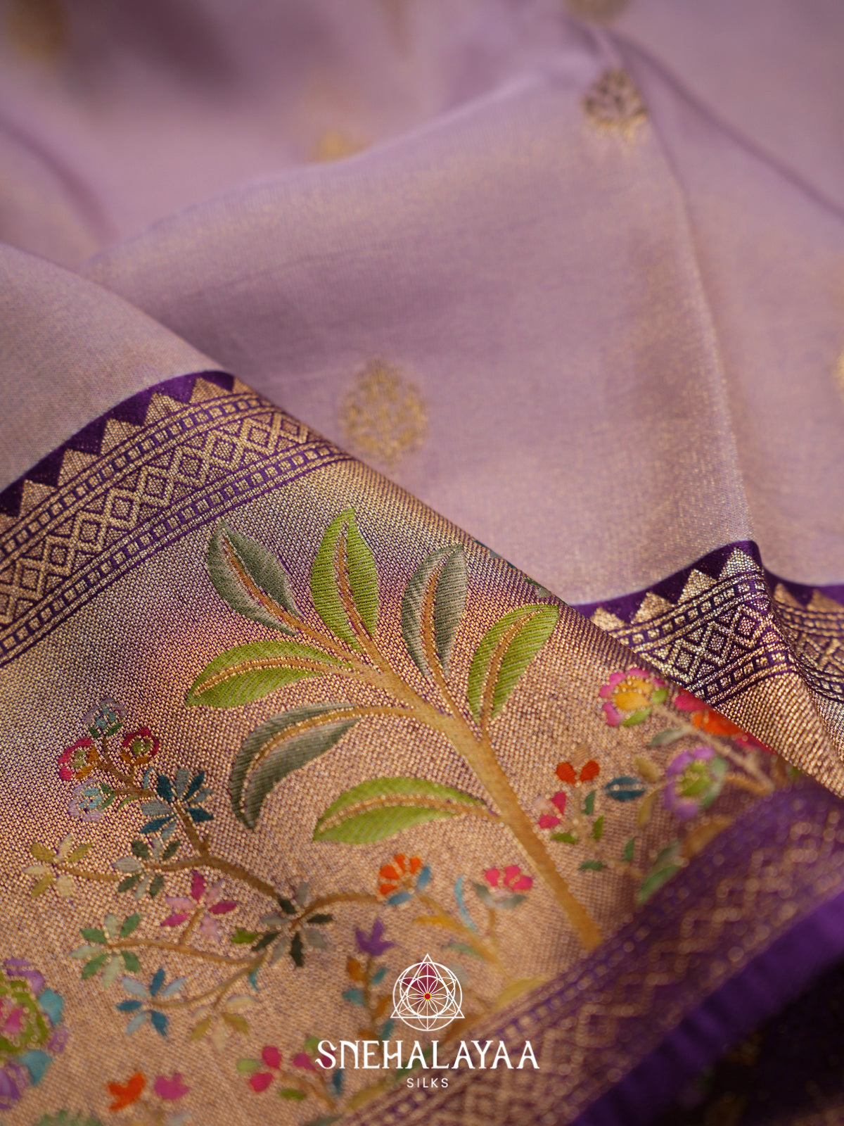 Lilac Banaras Saree